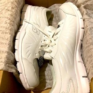 Skechers non slip WHITE work shoes